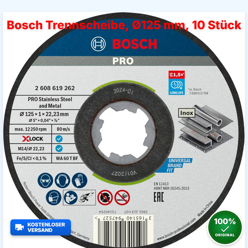 Bosch trennscheiben 125mm 10x - bosch,